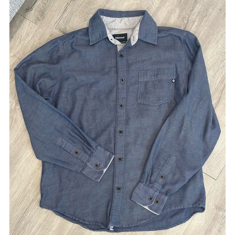 Blue Marmot for Life Light Long Sleeve Button Up Casual Shirt Men's S‎